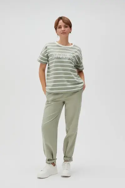 Marisse Women's Sweatshirt L-Bl-4601 Olive