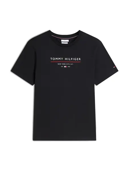 TOMMY HILFIGER Tričko  červená / čierna / biela
