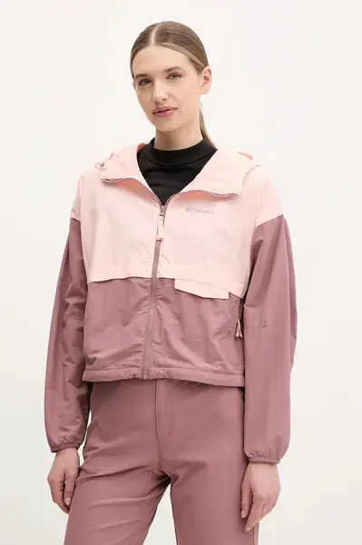 Outdoorová bunda Columbia Spire Valley růžová barva, 2116501