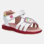 Dětské kožené sandály Agatha Ruiz de la Prada bílá barva, 252963