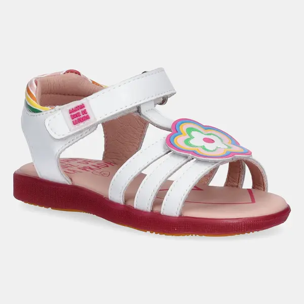Dětské kožené sandály Agatha Ruiz de la Prada bílá barva, 252963
