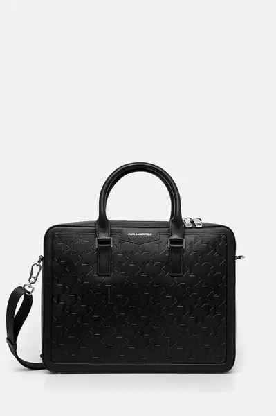 Taška na notebook Karl Lagerfeld K/LOOM černá barva, A1M30068