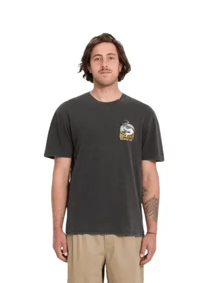 Volcom pánské tričko Zurf Co Pw Sst Black | Černá | Velikost XL | 100% bavlna