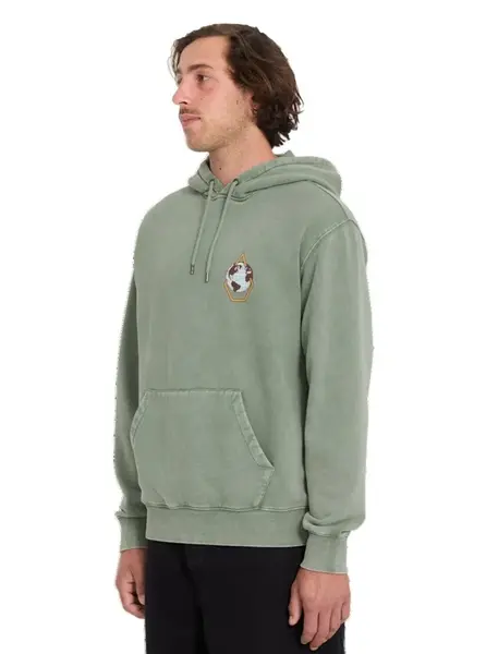 Volcom pánská mikina Earth Tripper Po Brolive | Zelená | Velikost M