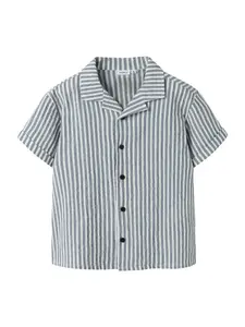 NAME IT Košeľa 'NKMFEDENIS'  indigo / biela