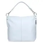 Dámska kožená kabelka cez rameno Italia Kaly - svetlo modrá