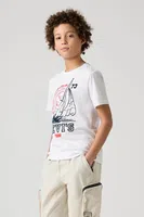 Tričko Levi's COASTAL CLUB TEE bílá barva, s potiskem, 9EM281