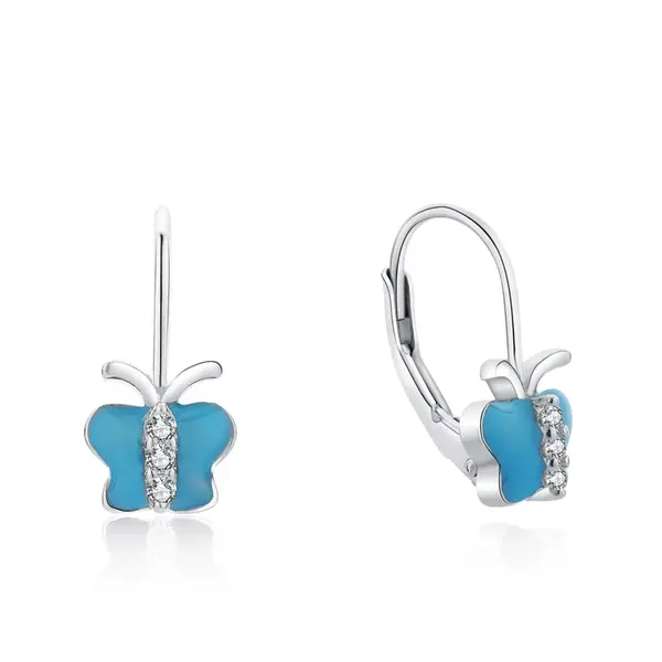 MOISS Okouzlující stříbrné náušnice Motýlci E0000150