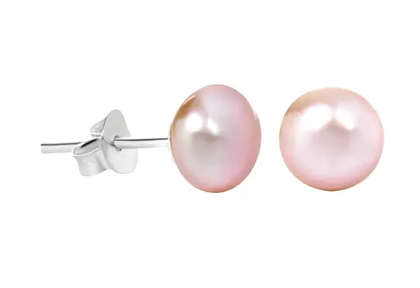 JwL Luxury Pearls Náušnice s pravou růžovou perlou JL0289
