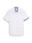 TOM TAILOR Košeľa  modrá denim / biela