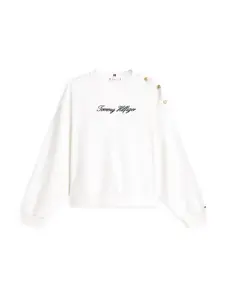 TOMMY HILFIGER Mikina  čierna / biela
