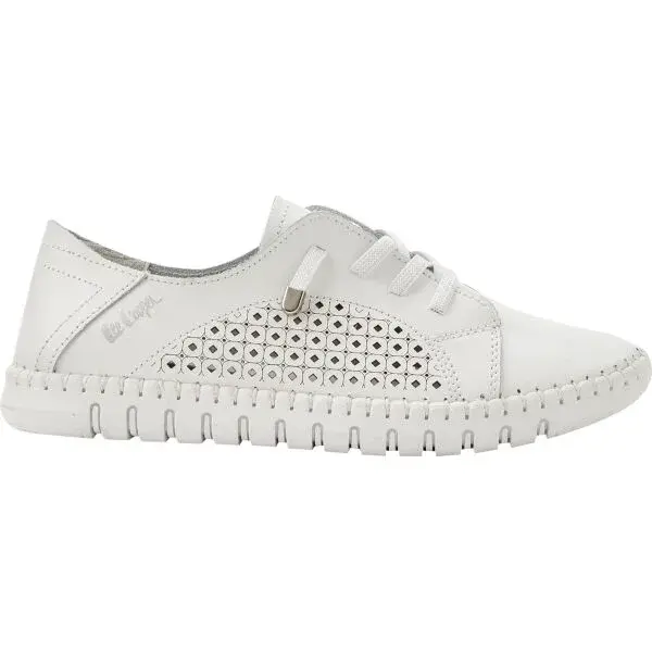 Lee Cooper LC LEATHER Dámska kožená obuv, biela, veľkosť