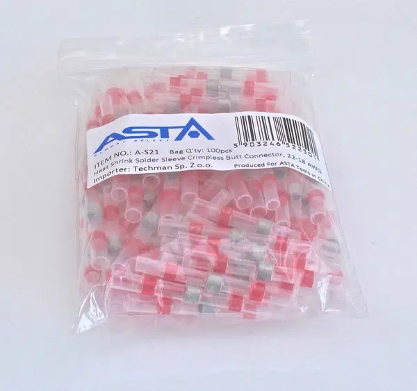 Smršťovací hadičky s cínem, 4.5 x 40 mm, 16-14 AWG, balení 100 ks - ASTA Velikost: 6.0x40 mm