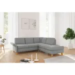 Sit & More ROHOVÁ SEDAČKA, textil, šedá