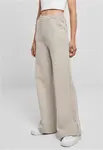 Women's Pants Heavy Terry Garment Dye Slit Pants in Warm Gray