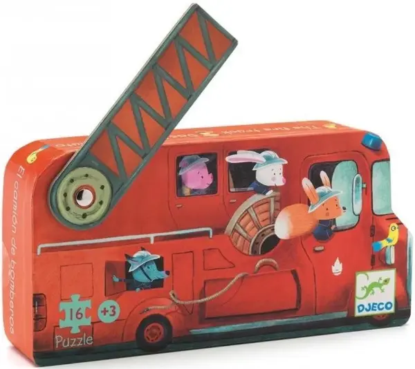 Puzzle Hasičské auto - 16 pcs