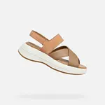 Hnědé dámské sandály Geox Spherica Ecub-3 S