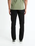 Čierne pánske straight fit rifle Celio