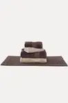 Výhodná sada ručníků DELUXE + předložka LOFT Hnědá / Světle béžová