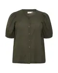 KAFFE CURVE Blúzka 'Vicca'  olivová
