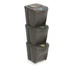 prosperplast Odpadkový koš SORTIBOX 3 x 25 l šedý
