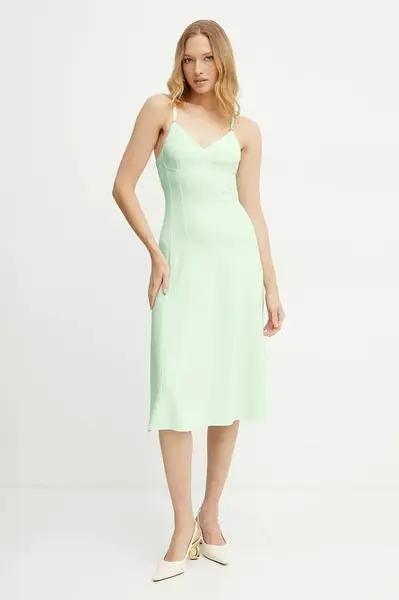 Šaty Elisabetta Franchi tyrkysová barva, mini, AB74852E2