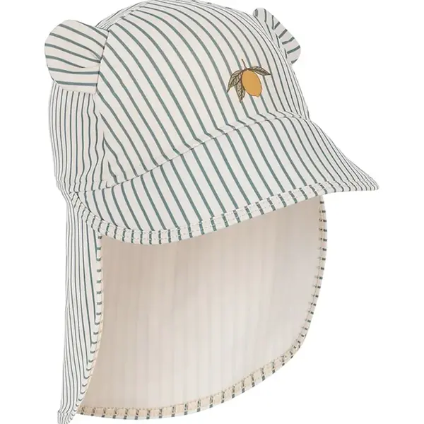 Dětská baseballová čepice Konges Sløjd ASTER BEAR SWIM HAT GRS modrá barva, KS103269