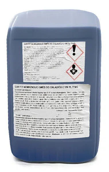 Chladicí kapalina - nemrznoucí směs C/G 11, modrozelená, 1 l - CARFIT Velikost balení: 25 l