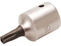 BGS Technic BGS 2355-TS15 Zástrčná hlavice 1/4" T-profil (pro Torx plus) TS15, s otvorem