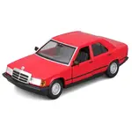 Bburago 1:24 Plus - 1987 Mercedes-Benz 190E - Červená