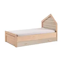 Detská posteľ so zásuvkou 90x200 boom-šedá, dub