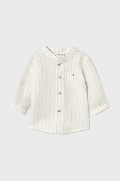 Dětská košile s příměsí lnu Mayoral Newborn