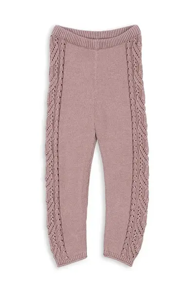 Dětské legíny Konges Sløjd CABBY PANTS GOTS GOTS růžová barva, hladké, KS102416