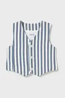 Kojenecká vesta ze směsi lnu Mayoral modrá barva, 1303