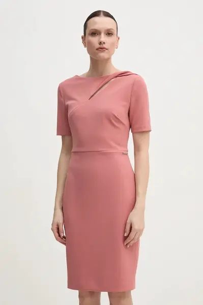 Šaty Calvin Klein růžová barva, mini, K20K208174