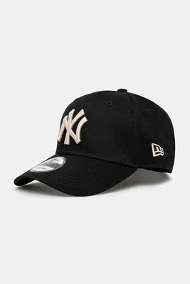 Bavlněná baseballová čepice New Era černá barva, 60595159
