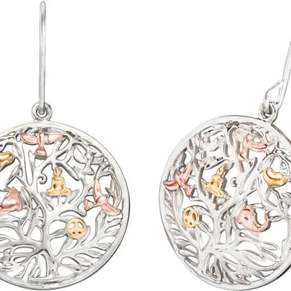 Engelsrufer Stříbrné tricolor náušnice Strom života ERE-TREE-TRICO