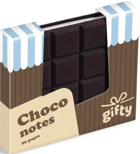 Gifty - Notes 90x90mm  - čokoláda