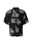 JACK & JONES Košeľa 'JORGRAMERCY'  čierna / biela