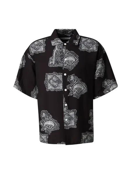 JACK & JONES Košeľa 'JORGRAMERCY'  čierna / biela