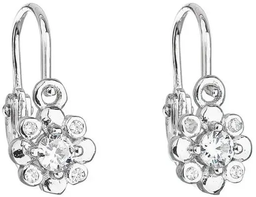 Evolution Group - Pavona Stříbrné dětské náušnice s čirými zirkony 11174.1