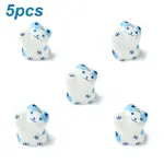 5Pcs Handmade Bright Glazed Porcelain Beads