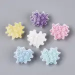 Flocking Opaque Acrylic Heart Beads