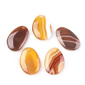 Natural Striped Agate Pendants