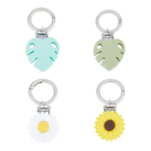 Sunflower & Leaf Silicone Hat Clip for Travel