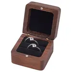 2-Slot Wooden Finger Ring Storage Boxes