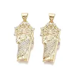 Religion Brass Micro Pave Clear Cubic Zirconia Pendants