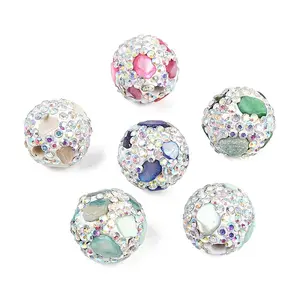 Handmade Polymer Clay Rhinestone Beads