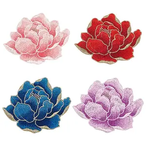 4Pcs 4 Colors Flower Cloth Patches Decorative