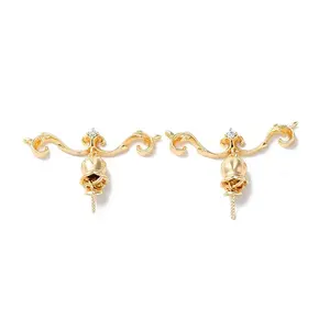 Brass Pave Cubic Zirconia Peg Bails